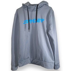 Spyder Hoodie Men's Medium Gray Hooded Pullover Logo Drawstring Dry Web